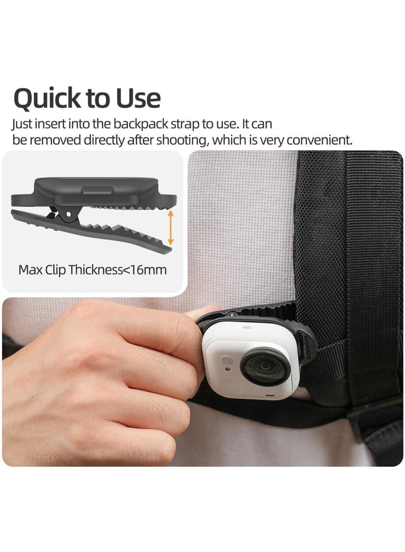 Backpack Clip for Insta360 Go Ultra,Camera Quick Release Magnetic Mount Hat Camera Clip for Backpack Holder for Insta360 Go Ultra Accessories - Image 2